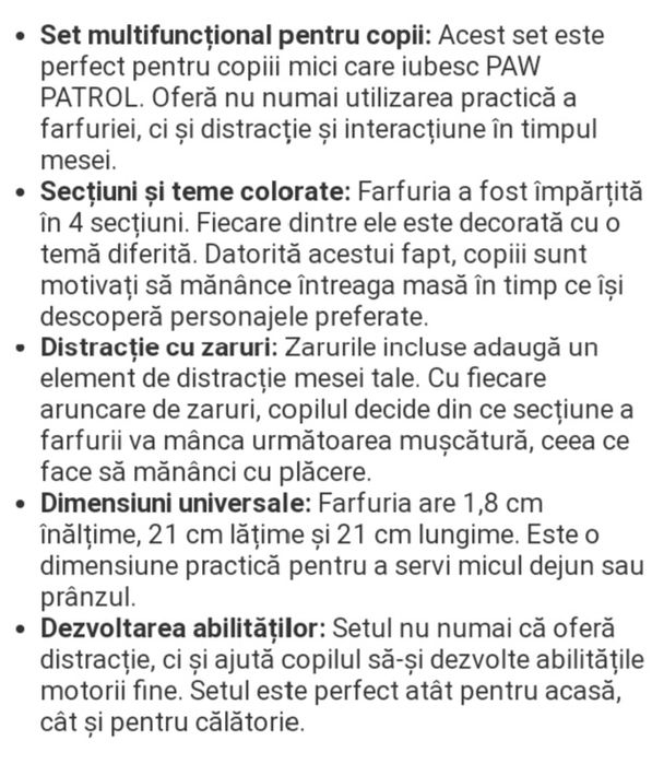 Farfurie cu zar pt copii Koziol