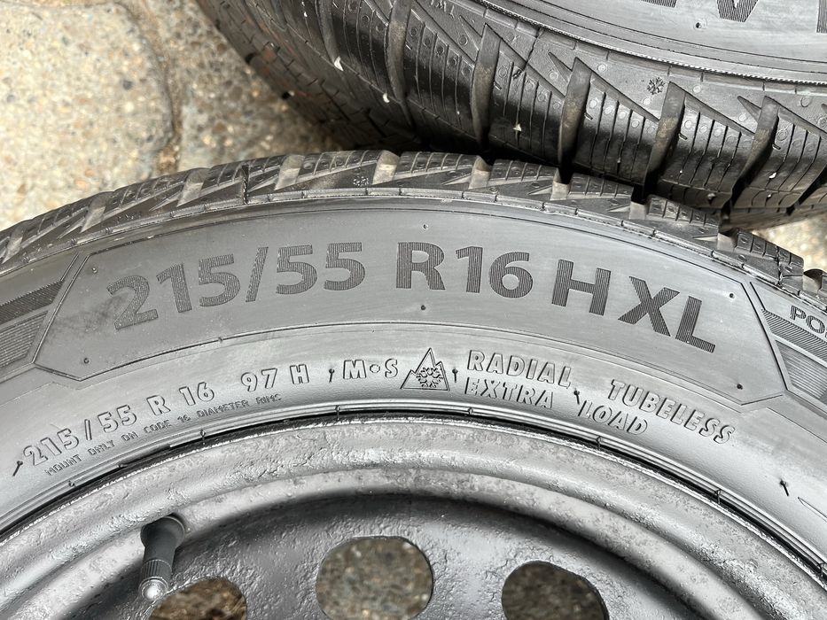 Jante otel 5x112mm, anvelope iarna 215/55 R16, VW, Audi, Seat, Skoda