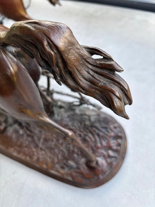 Vand Statuete bronz P.J. Mêne „Djinn Étalon Barbe”aduse din Paris 1856