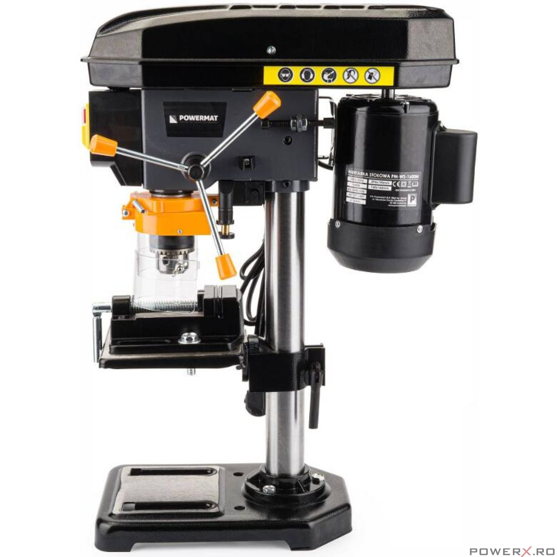 Masina de gaurit fixa cu coloana, de banc 1600 W 5 viteze, Powermat