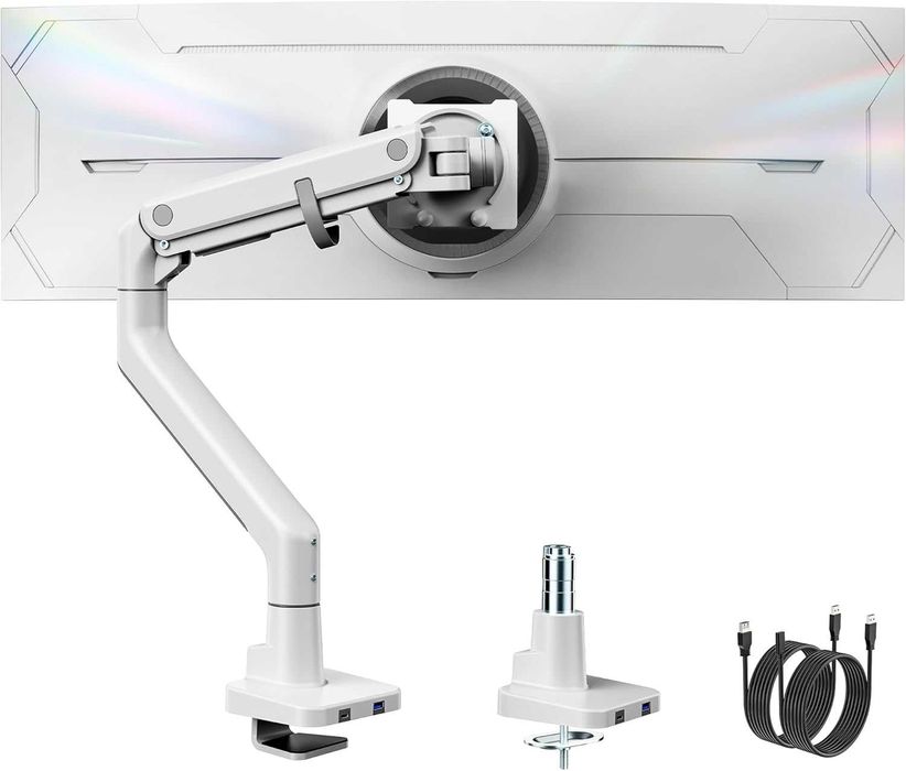 Стойка за монитор monTEK с USB-A/C за ултраширок извит 17-57",до 27 кг