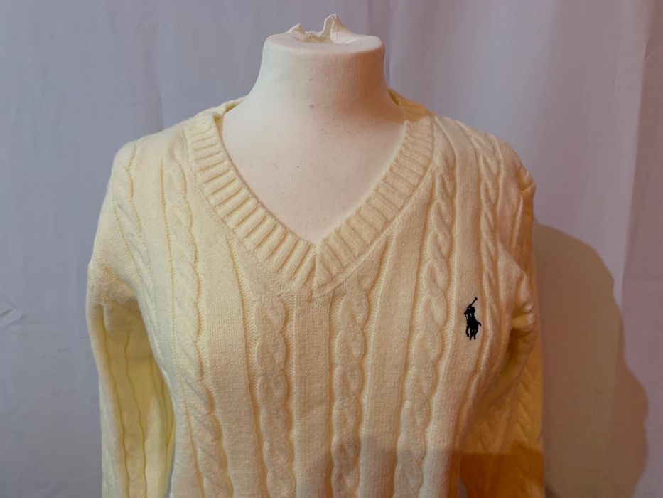 Pulover Ralph Lauren bumbac torsade crem