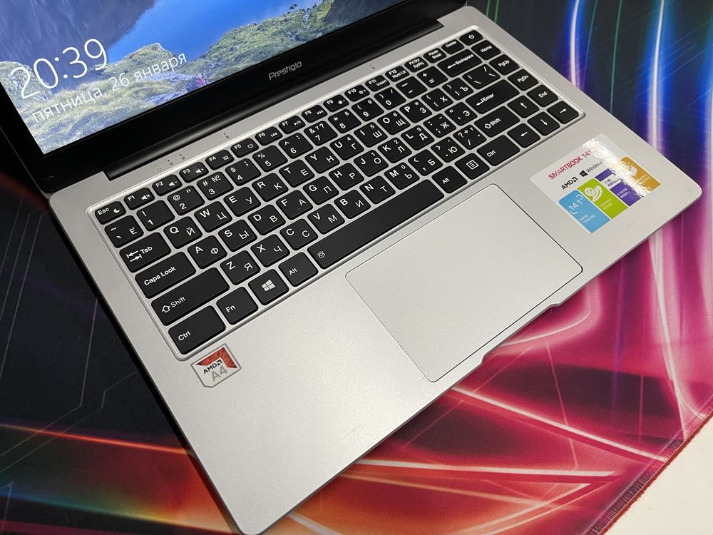 Ноутбук Prestigio-AMD A4-9120e/4GB/SSD-128GB/Radeon Graphics