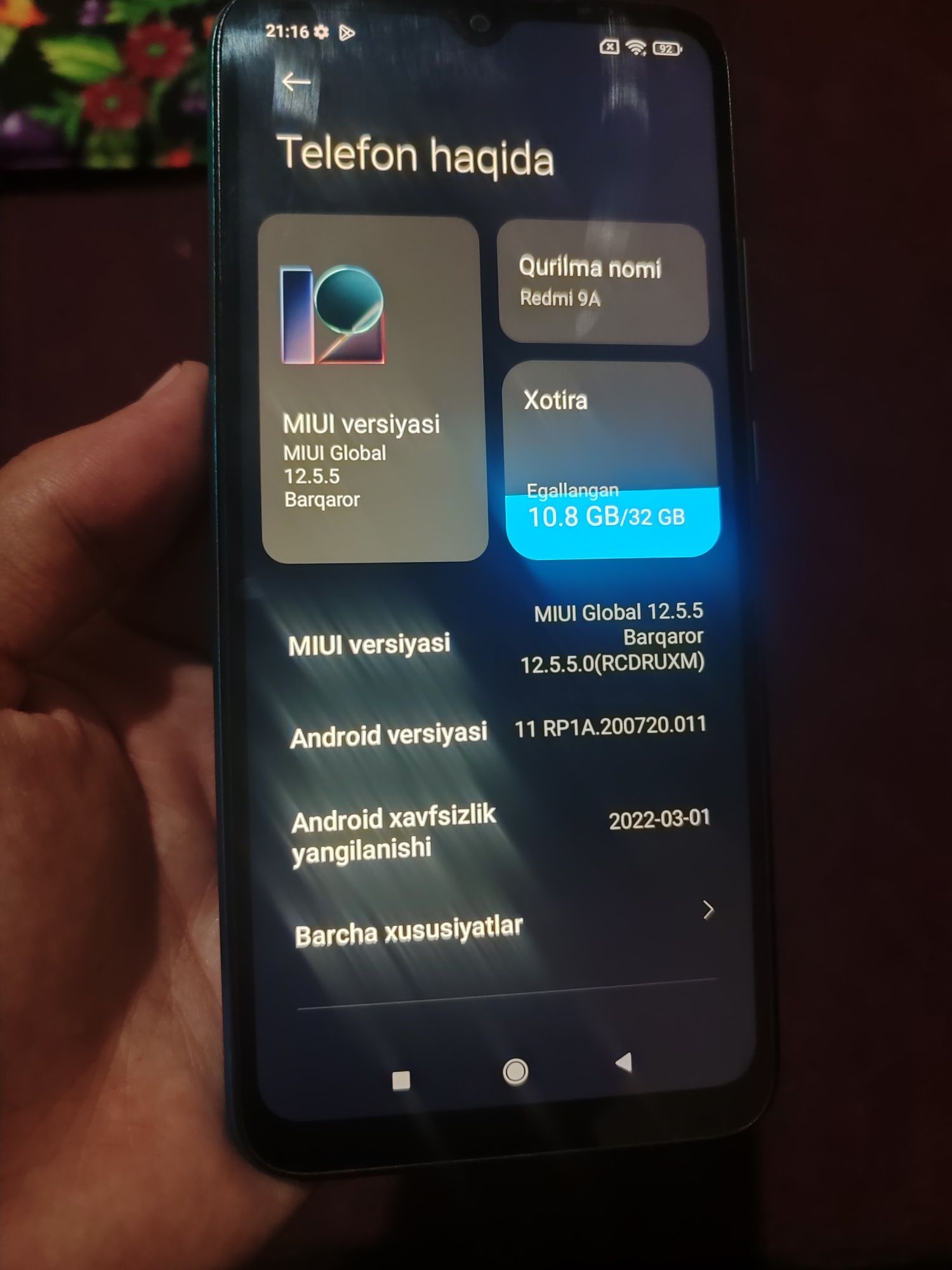 Redmi 9A yangidek