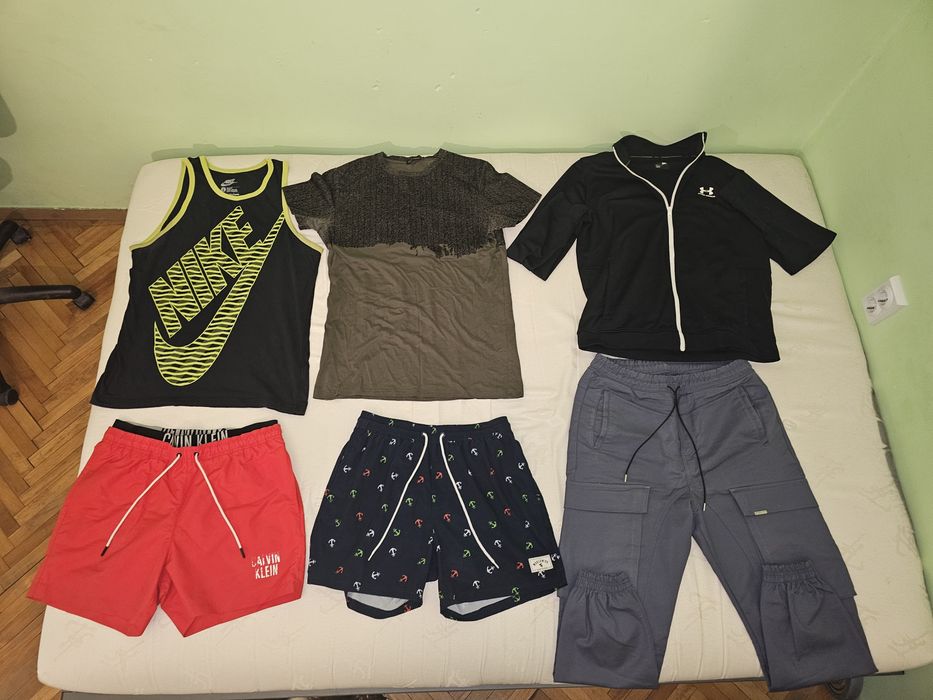 Карго Панталони, Потник, Бански, Риза, Суичер и Тениска