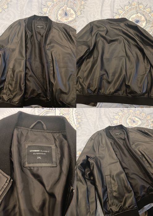 Geacă imitație piele LC Waikiki, mărime XXL, negru.