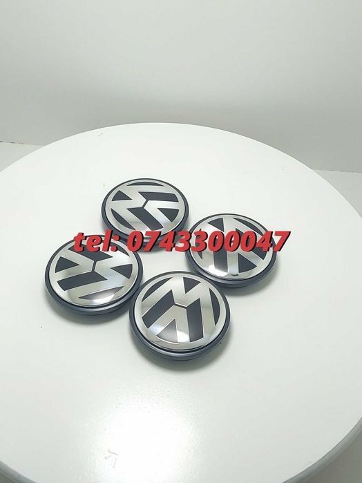 Set 4 Buc Capace Janta Aliaj Negru Cu Argintiu Vw