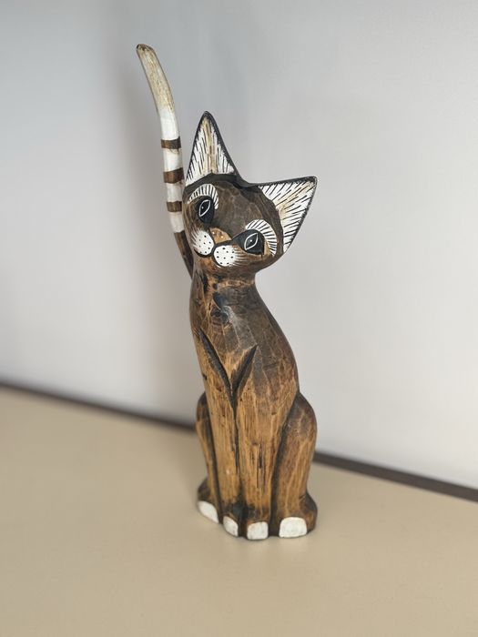 Дървена декорация Коте