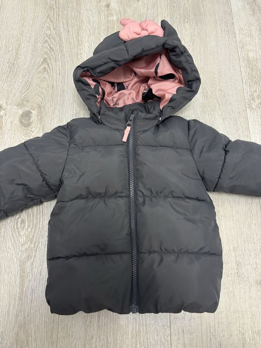 Топло тъмно сиво зимно яке H&M за момиче