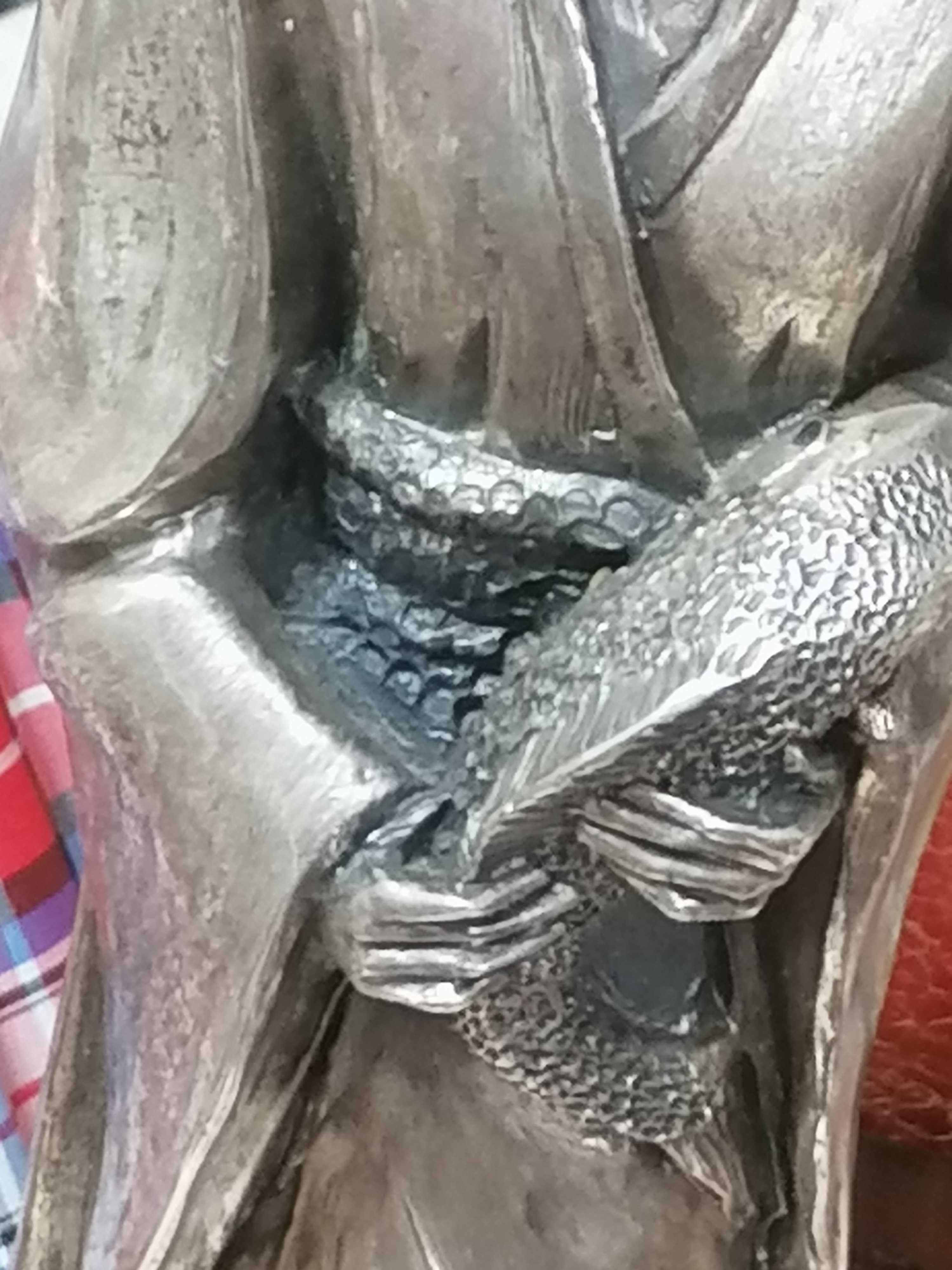 Statueta rasina argintata,semnata Emyl Sere,de colectie,27 cm