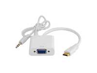 Cablu Convertor Mufa Adaptor Mini HDMI la VGA cu Audio