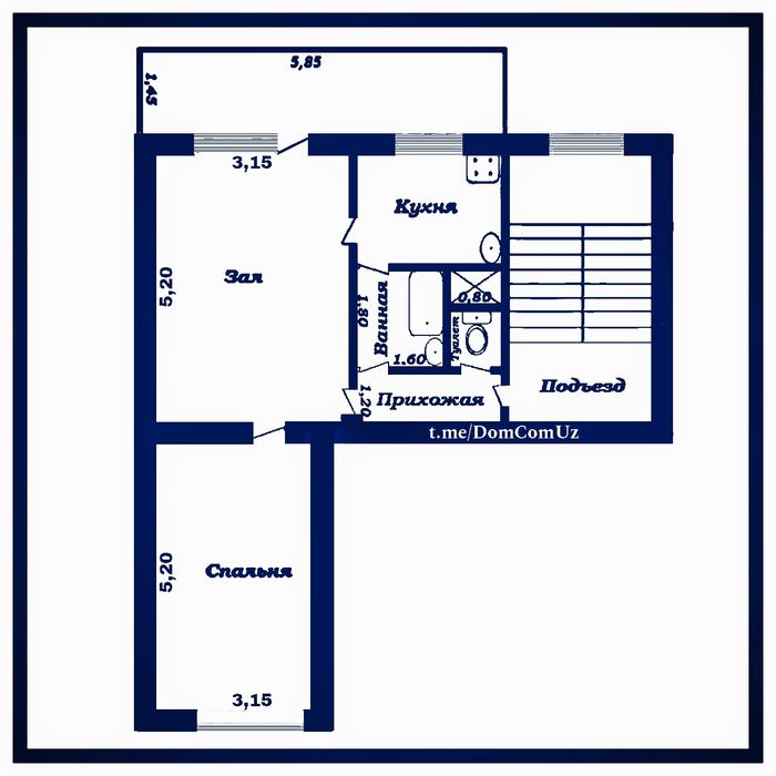 Чиланзар 21-й квартал продаю Двухкомнатную квартиру