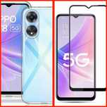 Oppo A38/A57S/A78/A79/A60/A59/A40/A80 Husa Silicon Clar + Folie Sticla