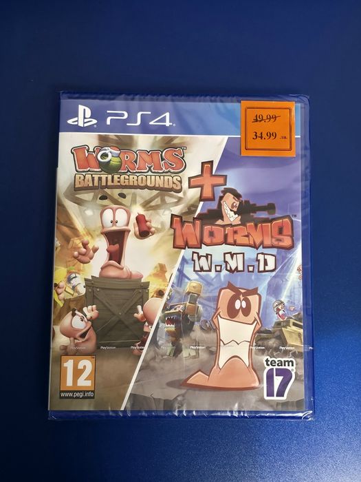 ЗАПЕЧАТАНА Worms Battlegrounds + Worms WMD PS4 / PS 4 / PS5 / PS 5