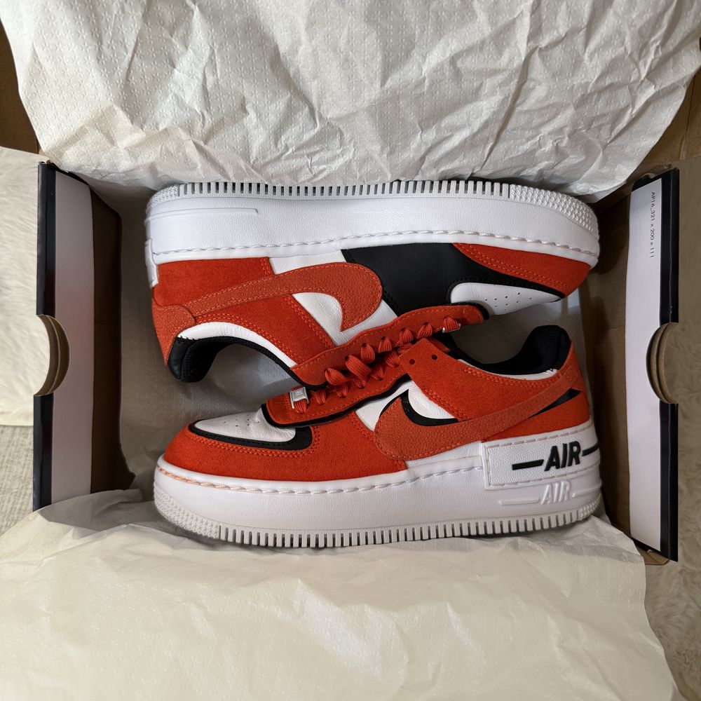 Nike Air Force 1 Shadow 'Cracked Leather - Rush Orange'
