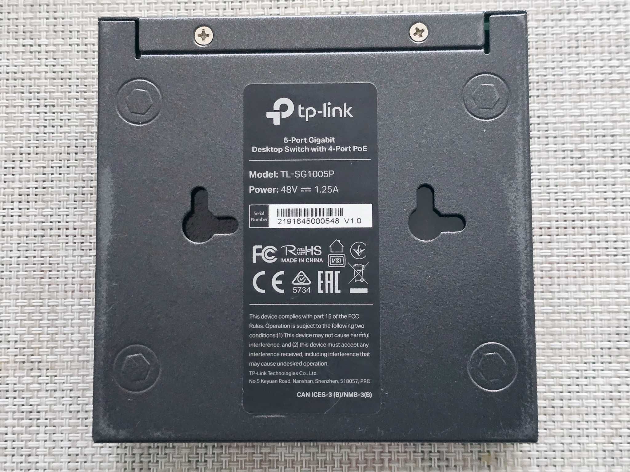TP-Link TL-SG1005P 5-Port Gigabit Desktop Switch with 4-Port PoE