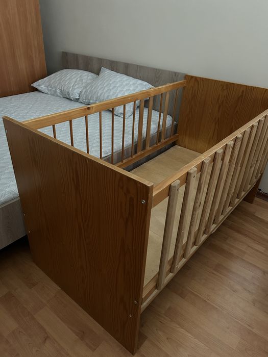 ПОДАРЯВАМ Детско дървено креватче 70х140см