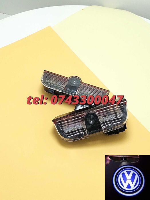 Set Proiectoare Portiere Led Logo Holograma Vw Sharan Tiguan Passat