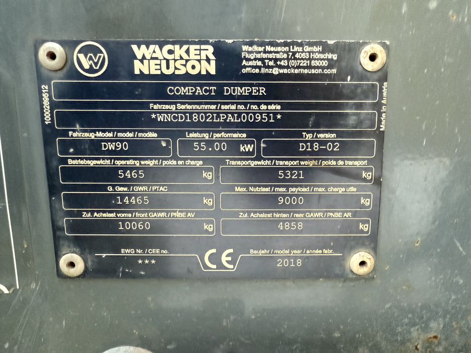 De vanzare Dumper JCB , Wacker neuson de 9 T