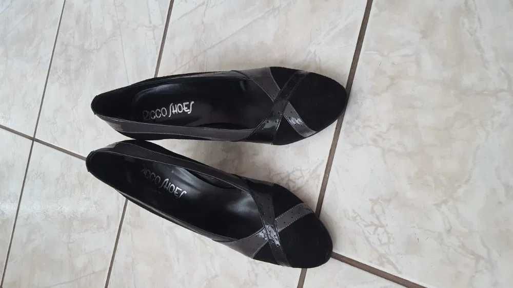 Pantofi negri de ocazie din piele, RICCO Schoes - noi