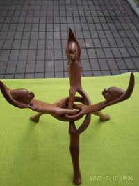 Sculptura in lemn exotic, suport