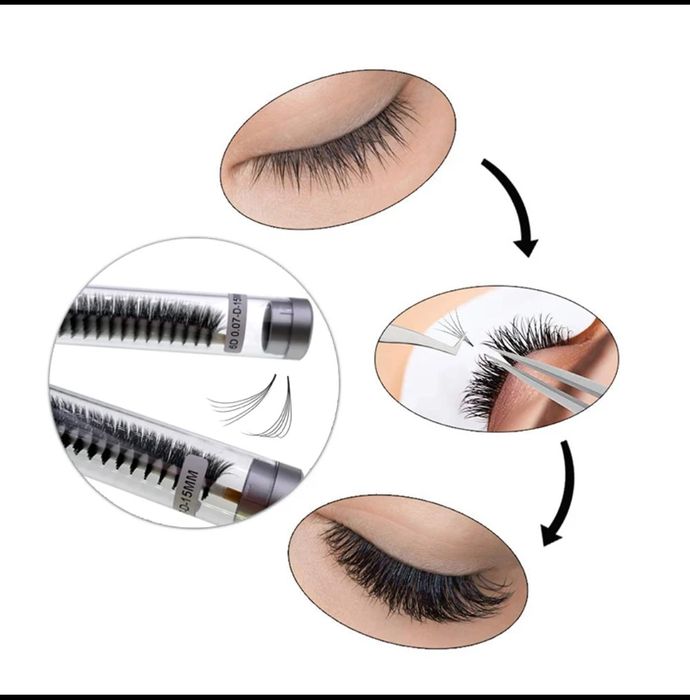 Мигли снопчета 600 бр. 10D 11мм.