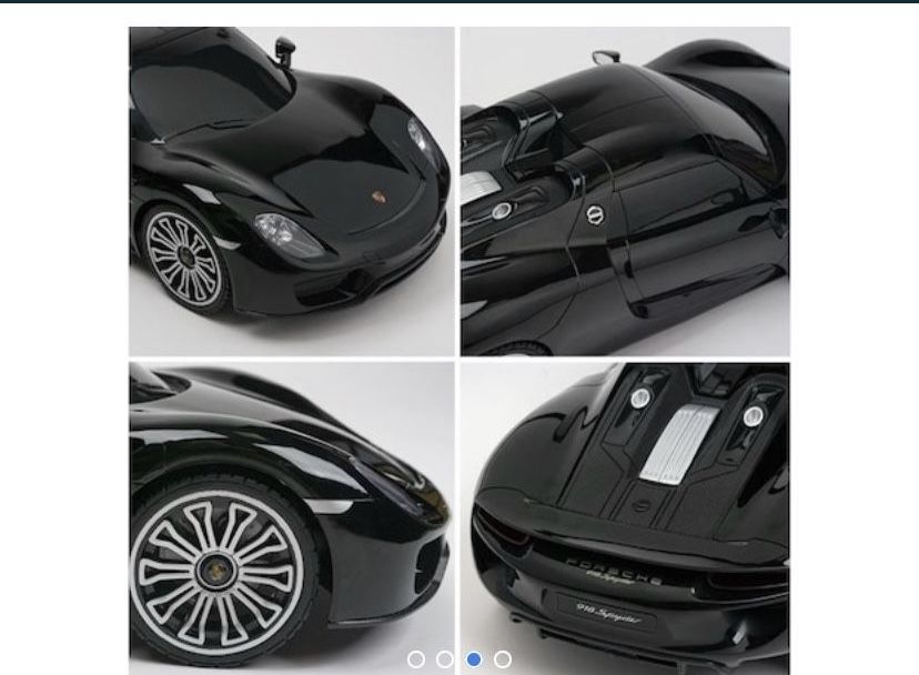 Masina cu telecomanda Porche 918 Spider, Neagra