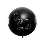 Balon latex negru gender reveal, Boy sau Girl