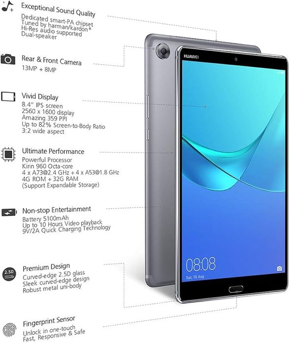 Tableta Huawei MediaPad M5 8.4inch 2K 4Gb RAM