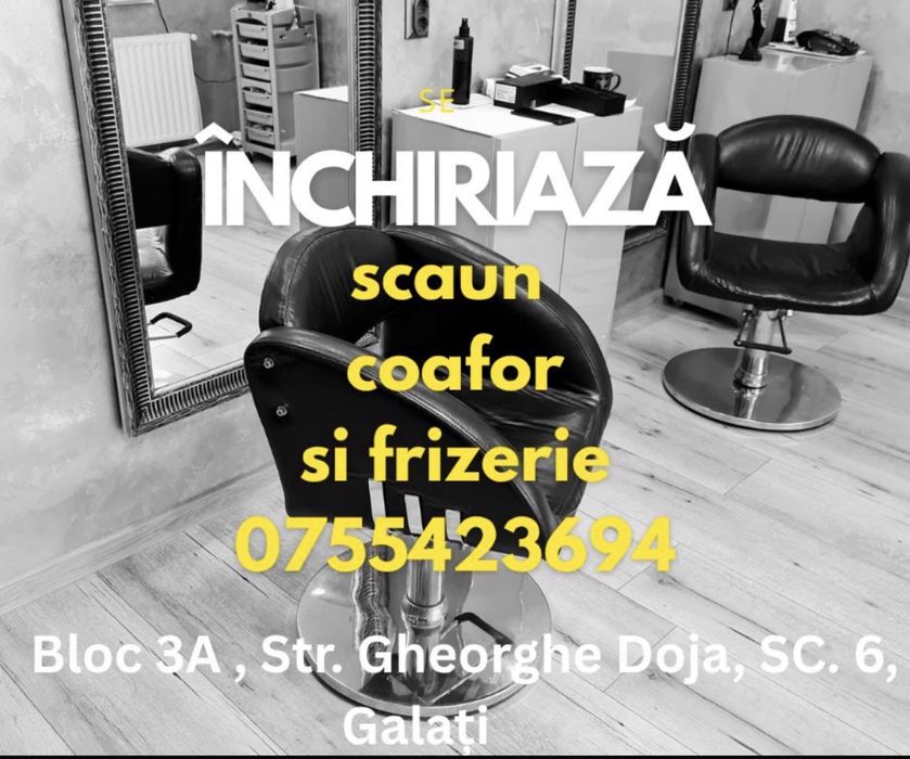 Se inchiriaza scaun de coafor si frizer