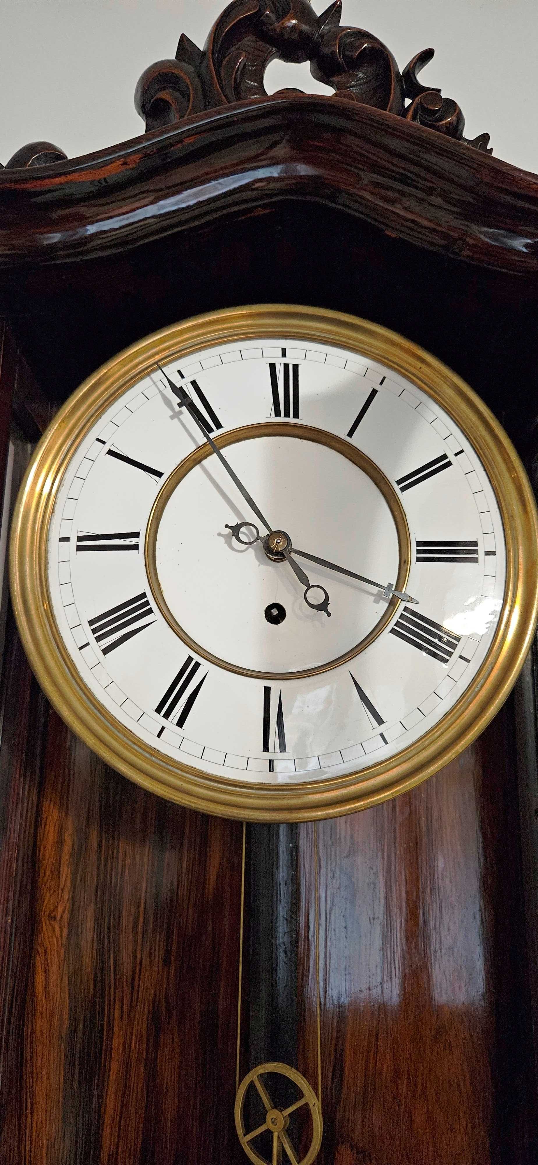 Ceas de perete cu pendul si o greutate Austria 1870