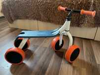 Bicicletă fără pedale 2 în 1 alb-portocaliu copii 73-95 cm