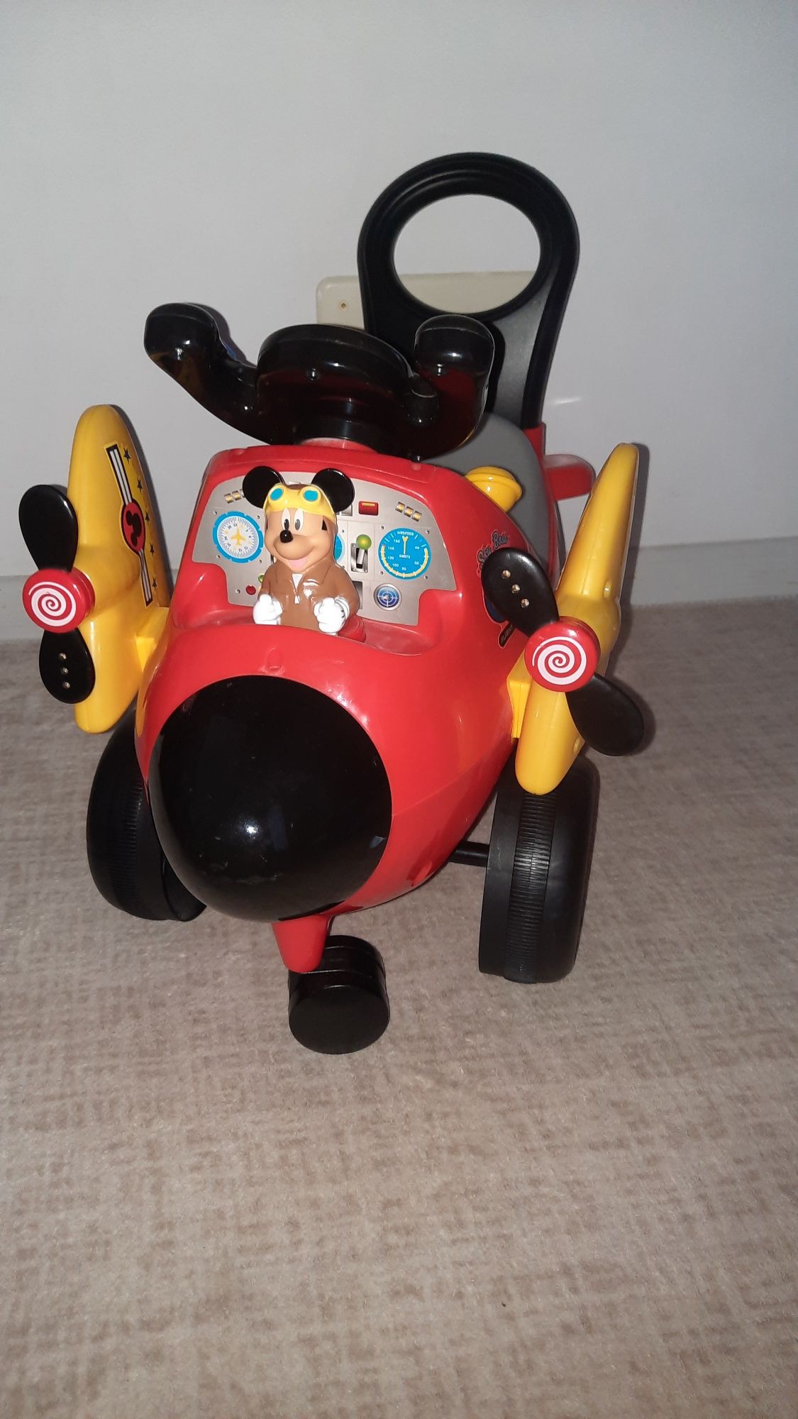 Avion antemergator copii cu elice sunete si lumini Mickey Disney Junio
