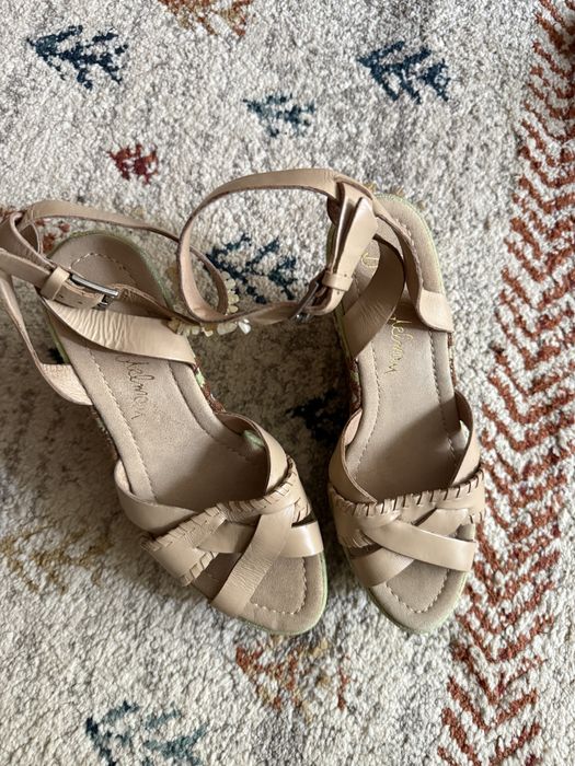 Sandale Sam Edelman piele bej talpă ortopedică masura 37
