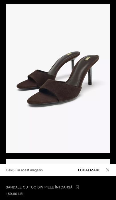 Papuci sandale zara 37
