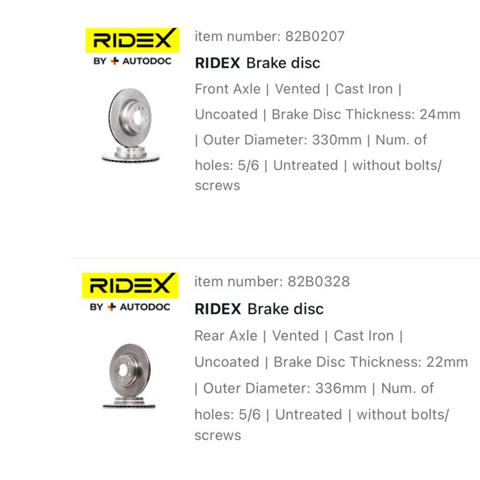 Спирачни дискове за BMW