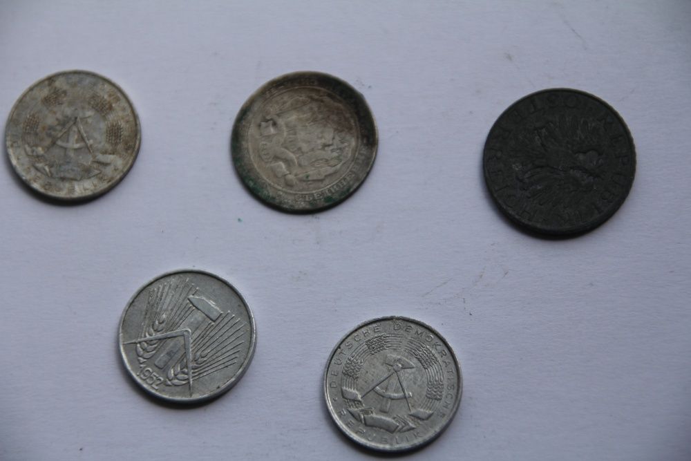 Монета 1 пфенинг Германия - ГДР, 1952г.