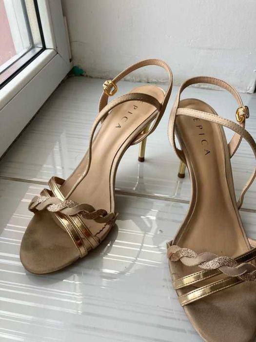 Sandale Epica, aurii, măsura 38
