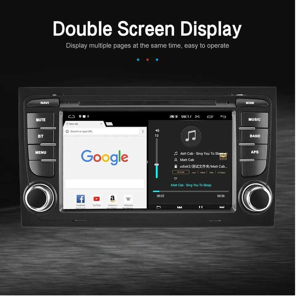 Navigatie Android dedicata Audi A4 B5 B6 B7 Exeo Carplay AndoidAuto