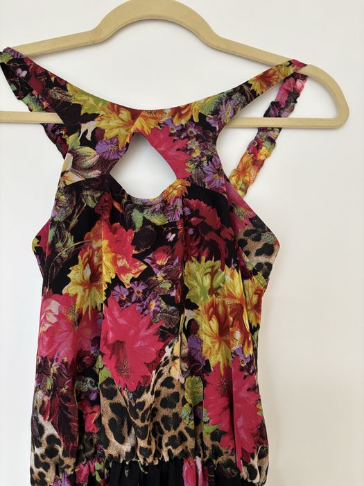 Дамска лятна дълга рокля с цветя