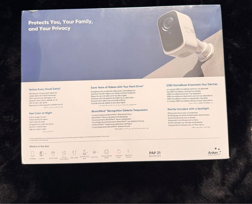 Eufy Security eufyCam S300 3C – Kit 3 camere 4K + HomeBase S380