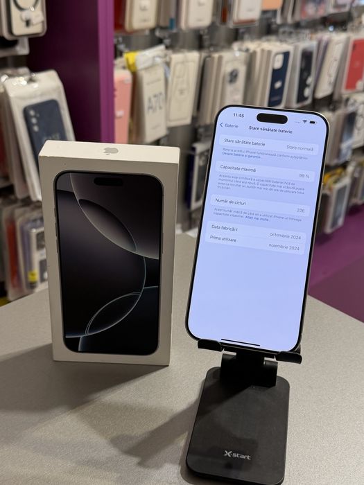 Magazin Vinde : Iphone 16 Pro Max 512gb 99% bateterie