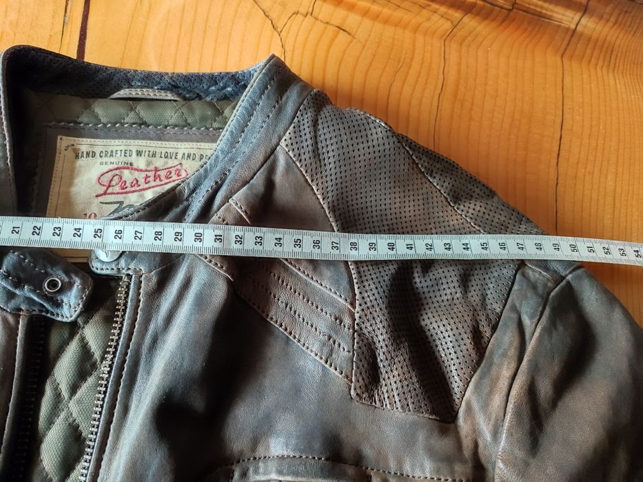 Мъжко Винтидж Cafe Racer  Mesh кожено  яке MCS Marlboro Classics Л