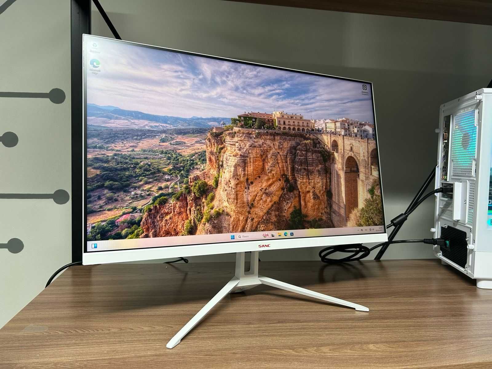 Белый игровой монитор Sanc 24 диагональ 180Гц IPS Full HD