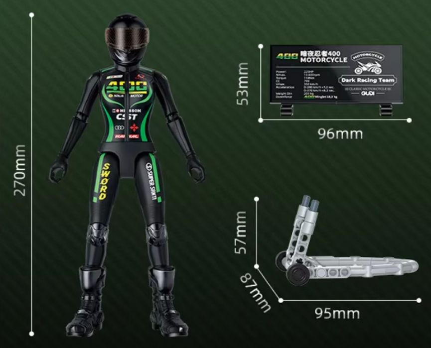 Яростен мотоциклет - Голям конструктор с 908 части и фигура
