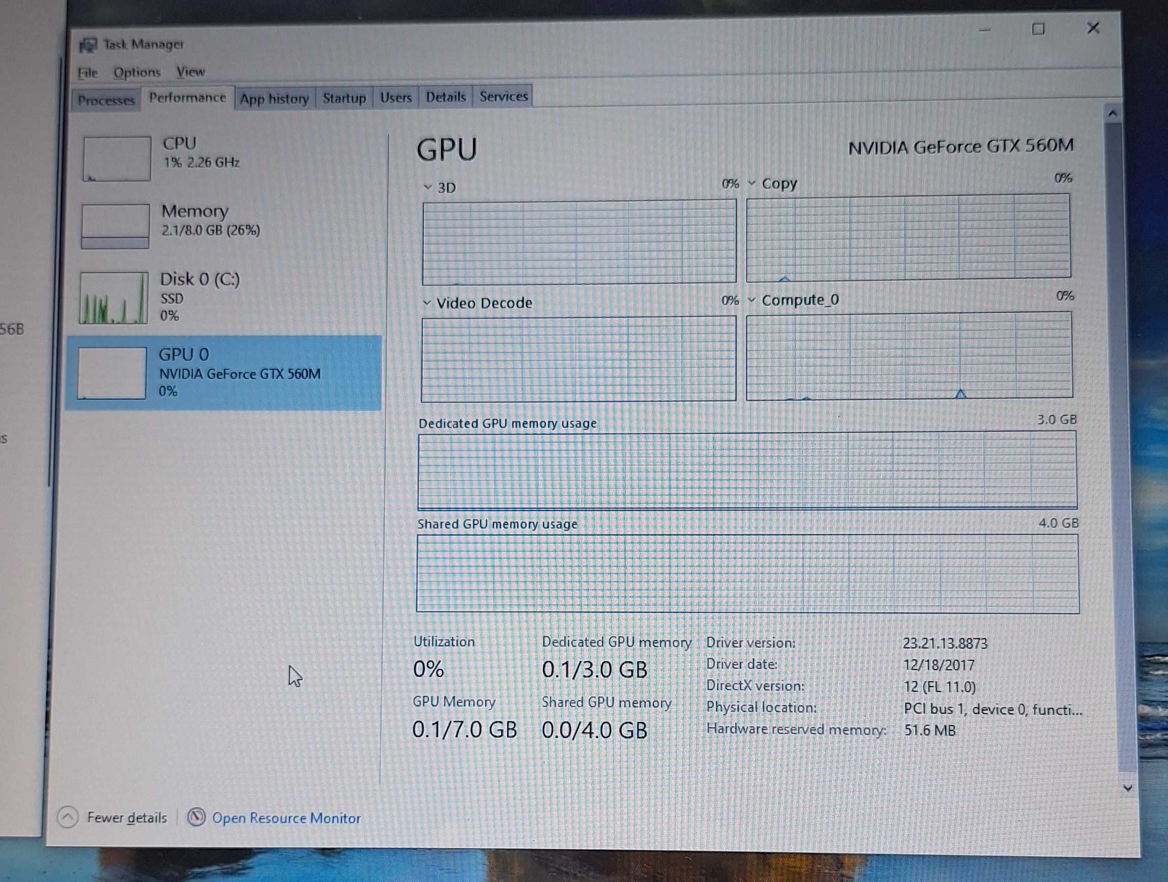 17.3' Asus ROG Core i7-2630QM/8GB/GTX 560 3GB GDDR5/1000GB SSD