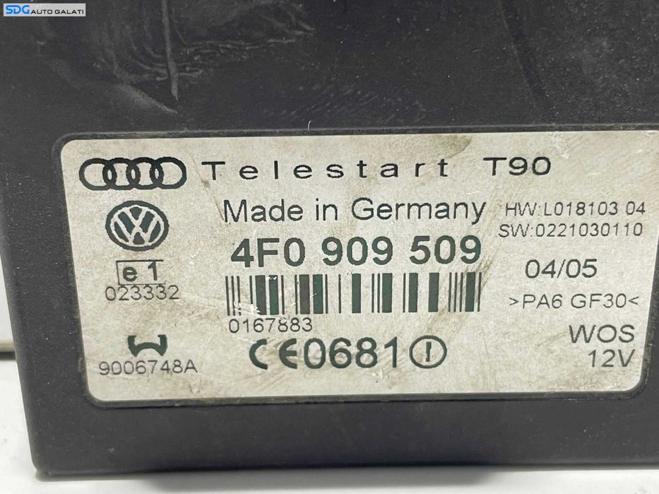 Modul Receptie Comenzi Pornire la Distanta Webasto Sirocou Volkswagen Audi Seat Skoda Cod 4F0909509 [L2994]