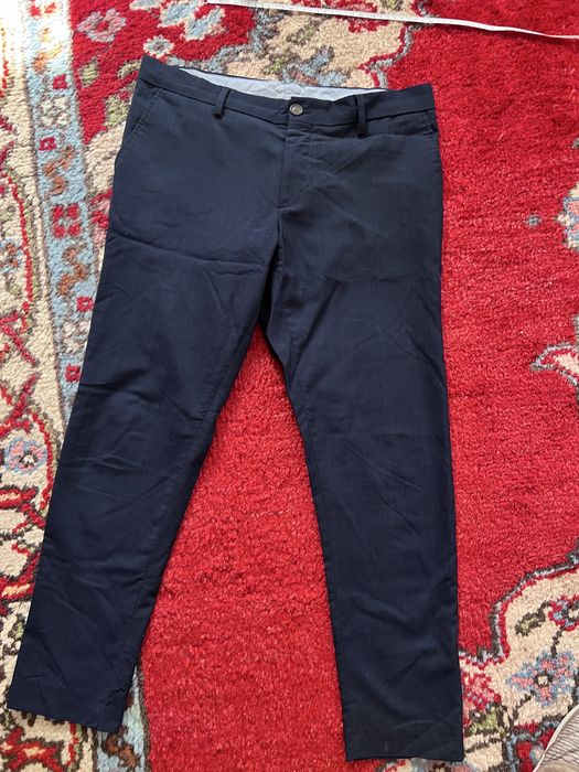 Pantaloni barbat costum albastri conici Desiree