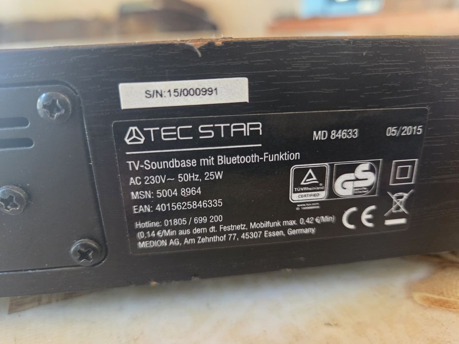 Vand soundbar TEC STAR