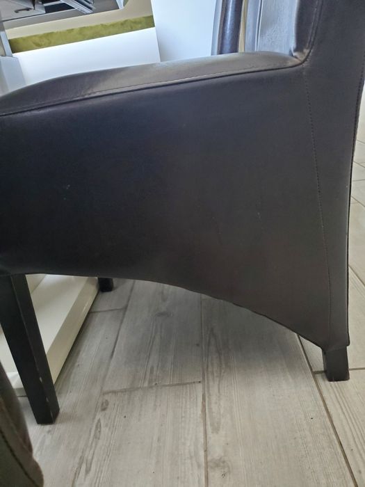 6 scaune wenge din piele ecologica